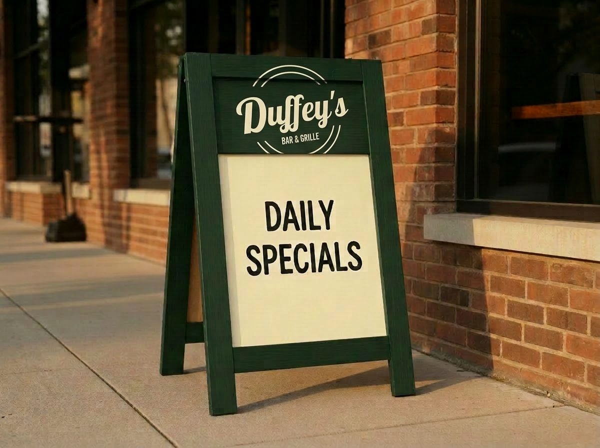 A-frame sidewalk sign mockup