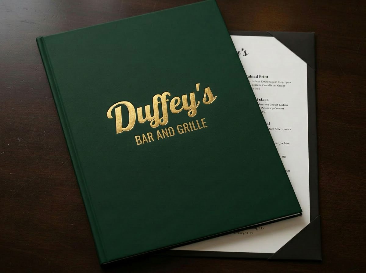 Menu design mockup