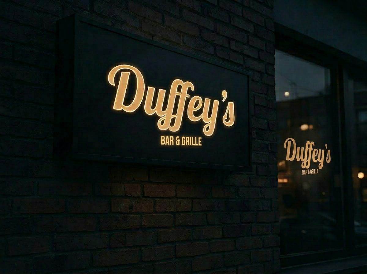 Exterior signage mockup