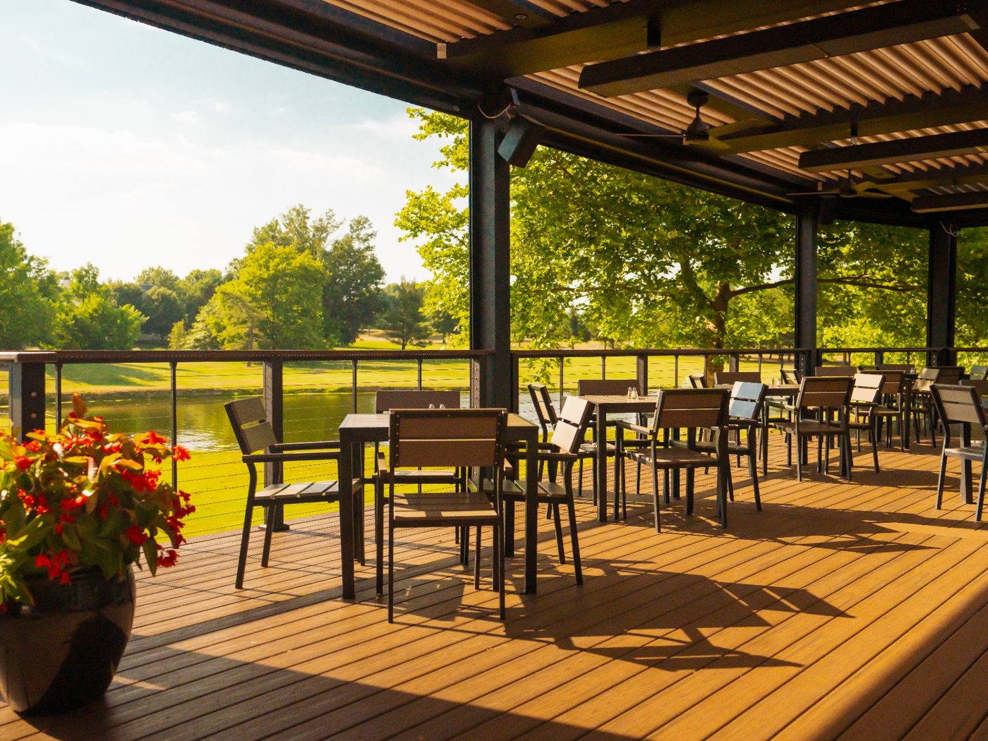 Covered deck dining